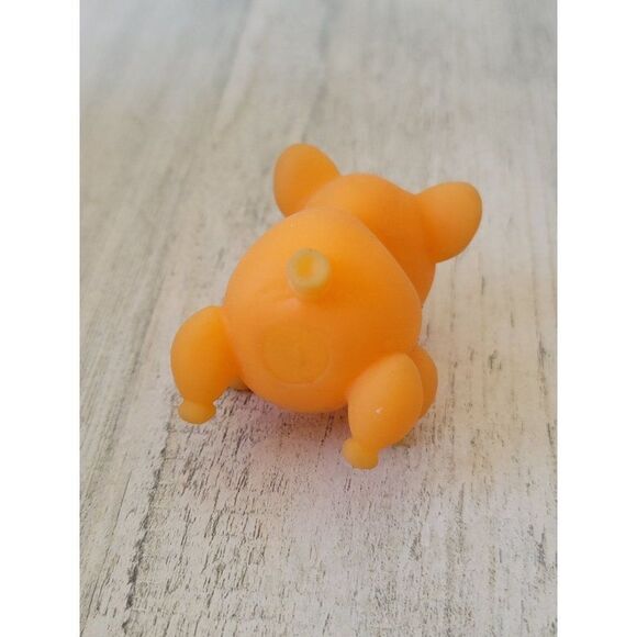 Rubber orange Pig balloon animal toy figure - Picture 4 of 4